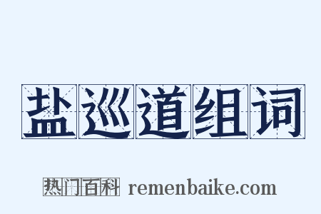 盐巡道组词是什么意思的图片